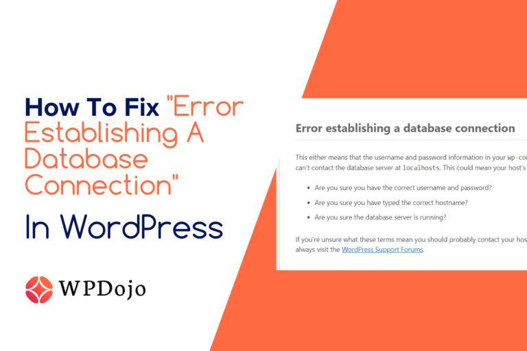 WordPress how to fix error establishing database connection